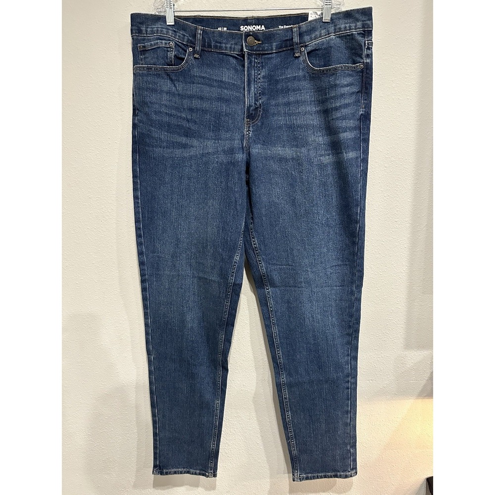 NWT Men's Sonoma The Everyday Jean Medium Stone Regular Fit Stretch Jeans 42x36